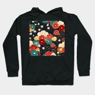 Floral circle kimono pattern Hoodie